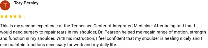 Physical Therapy Clarksville TN Tory Persley Testimonial